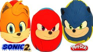 Kirpi Sonic 2 Filmi 3 Sürpriz Yumurta Oyun Hamuru Play Doh Sonic Oyuncakları