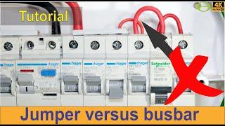 Why jumper links /bridges should not be used on distribution boards across circuit breakers