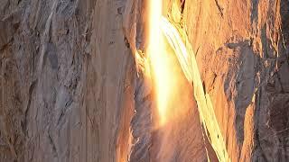 2025 Yosemite Horsetail falls - 5 min of relaxing firefall video #firefall #elcapitan #yosemite