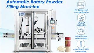 ZONESUN ZS-FM7A Rotary Auger Milk Spices Protein Coffee Seasoning Powder Bottles Filling Machine