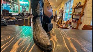 Resoling A Pair Of Elephant Skin Cowboy Boots 