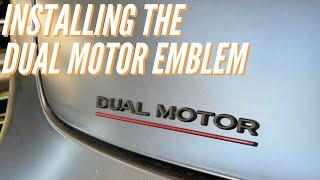 Installing the Tesla Dual Motor Emblem