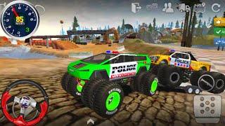 Offroad Outlaws Monster Police Truck Multiplayer Mud Race For Android Impossible 3D Driving Gameplay