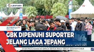 Suporter Timnas Indonesia Antusias Penuhi GBK Jelang Laga Melawan Jepang