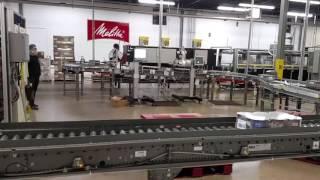 Shrink wrapping, labeling, and palletizing