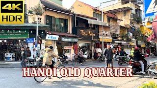 4K HDR | Walking Tour - Hanoi Old Quarter | Vietnam 2024