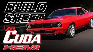 HEMI Powered 1970 Plymouth Cuda RestoMod - The RM28 Buildsheet