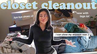 SATISFYING CLOSET CLEANOUT 2021! decluttering, organizing, + listing everything!