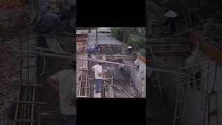 proses mengecor dak rumah jebol#shorts