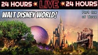 24 HOURS DISNEY WORLD LIVE! Pt 1: Magic Kingdom, Old Key West, Hollywood Studios #disneyworld #wdw