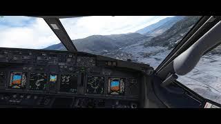 Extreme 737 Landing in Bhutan! Circle to Land at Paro Runway 15.