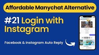 Affordable Alternatives to ManyChat : Closing Pilot Chatbot Tutorial – Login with Instagram #21