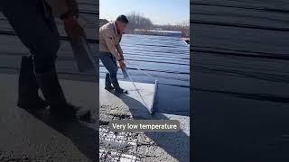 Construction technique | Concrete slab covering with Black Plastic sheets #shorts