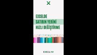 Excel'de Hızlı Bir Şekilde Satırın Yerini Değiştirme | #EXCEL 751 | #shorts #exceldersleri