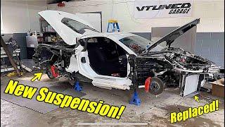 Our Wrecked 2022 Corvette C8 Gets New Parts!!