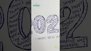 Welcome 2024 with Hauser XO Ball Pen - New Year Word Cloud Drawing!  #ballpen #hauserpens