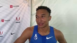 Donavan Brazier after 800 meter prelim win