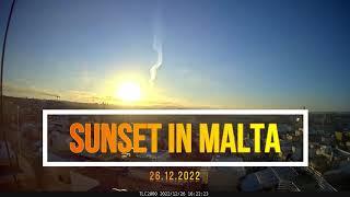 Sunset in Malta: Daily Time Lapse Challenge 26.12.2022