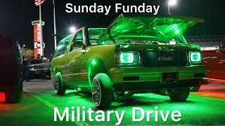 (SUNDAY FUNDAY)MILITARY DRIVE San Antonio,Tx#lowrider #bigrims