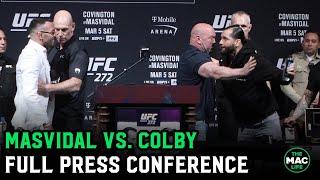 Colby Covington vs. Jorge Masvidal Press Conference: "Keep mentioning my kids, bro"