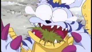 [YTP] Digimon Gabumon strips for Agumon in public