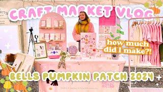 CRAFT MARKET VLOG ️ vending at Bells Pumpkin Patch 2024  how much money did I make?! 