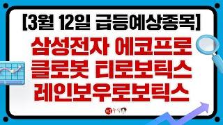 삼성전자 에코프로 반등자리! 미국장 폭락에도 강한 종목 로봇관련주 클로봇 티로보틱스 레인보우로보틱스