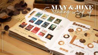 May & June Reading Wrap Up & Reading Journal Spreads  reviews & stats 