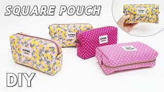 [DIY] Square Pouch | Easy & Quick  How to make a Zipper Pouch