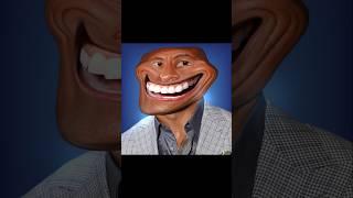 Troll Face + The Rock #art #realistic