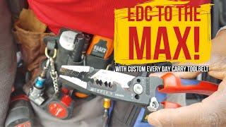 HVAC Tech Custom EDC tool belt loadout | Everyday Carry setup Knipex Klein Milwaukee SOG Kaiweets