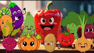 Ten Little Vegetables Jumping on the Bed | Song for kids | SiSi Kids TV