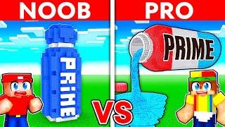 NOOB vs PRO: PRIME House Build Challenge in Minecraft!