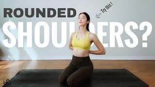 9min Healing Yoga Stretches For Rounded Shoulders | 굽은어깨, 라운드숄더 교정에 좋은 요가스트레칭