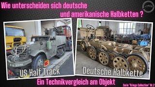 Wie unterscheiden sich deutsche und amerikanische Halbkettenfahrzeuge? -  Ein Vergleich am Objekt