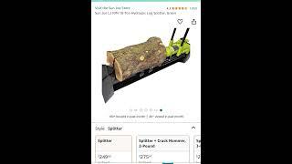 $60 off Sun Joe LJ10M 10-Ton Hydraulic Log Splitter, Green