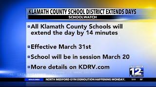 Klamath County School District announcing extended days