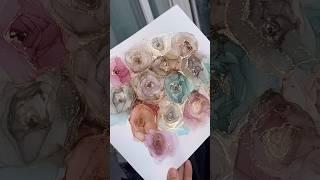 Unconventional Art: Painting roses using a hairdryer #alcoholinkart #fluidart #artprocess #rose