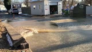 Broken water main in Edison, NJ