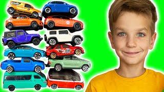 Mark unboxes new cars and learns brands - Volkswagen Ford Jaguar Toyota Chevrolet