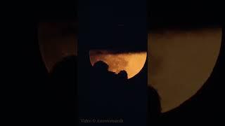Lunar eclipse behind the clouds #shorts
