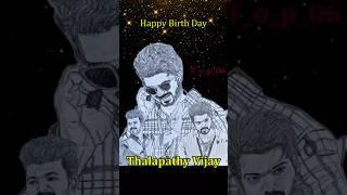 Thalapathy Vijay Drawing | Happy Birthday Thalapathy Vijay 