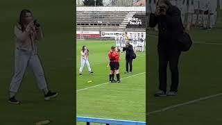 Assistant Referee Proposes to Girlfriend before Soccer Game | Shorts