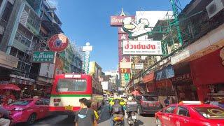 Panoramic scooter ride to Bangkok Grand Palace passing through Chinatown