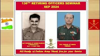 Indian Army Officers retired on 30 September 2024