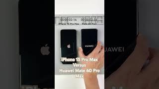 iPhone 15 Pro Max boot-up speed comparison versus Huawei Mate 60 Pro