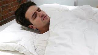 Uncomfortable Man Sleeping in Bed at Night, Restlessness | Stock Footage - Videohive