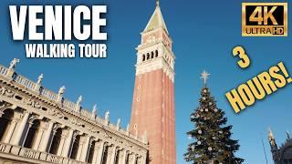 Venice, Italy Walking Tour (3 Hours) | 4K Ultra HD