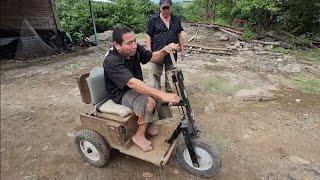 Beto el hombre invalido asi se transporta en este carretonpesca y aventuras 503