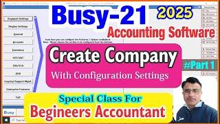 Company Create in Busy Accounting Software |Busy 21 full Course for Beginners in Hindi| Busy 21